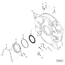 Картер маховика Cummins (Камминз) ISLe-310/340/375-30,300/375-20 КАМАЗ, Youtong, DF 3966571 49434