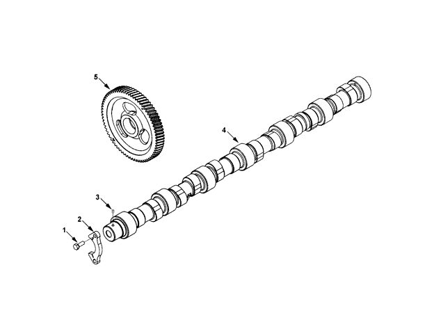 Вал распределительный (распредвал) Cummins ISLe 310-30, 340-30, 375-30 3966431