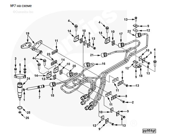 Штуцер форсунки (коннектор) короткий Евро-2  ISLe/6L