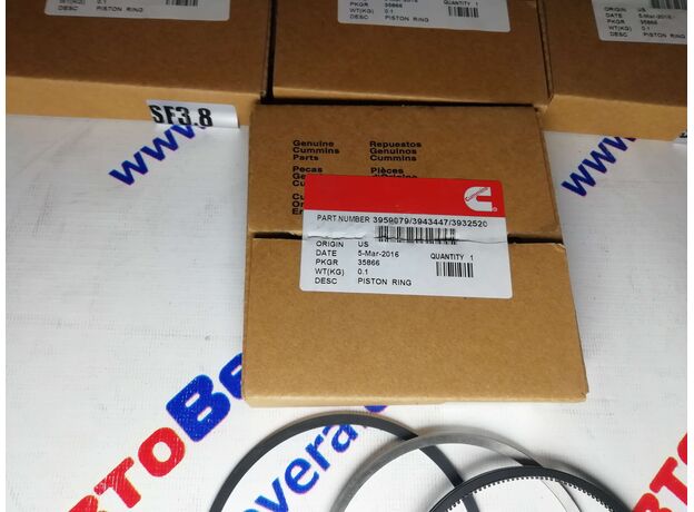 ​Кольца поршневые Cummins ISF3.8, ISBe, QSB, 4BT, 6BT